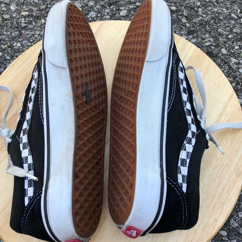 Vans Old Skool Shoes Womens 8.5 Black Checkered Butterfly Cherry Floral-Mens 7 - Picture 10 of 14